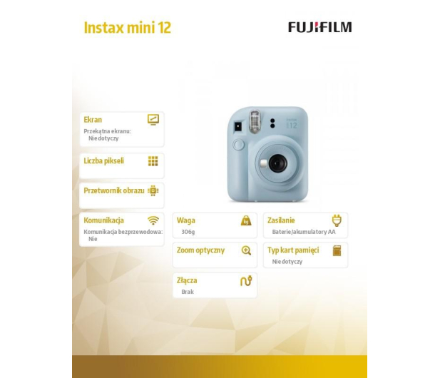 Fujifilm Instax Mini 12 niebieski - 1130649 - zdjęcie 11